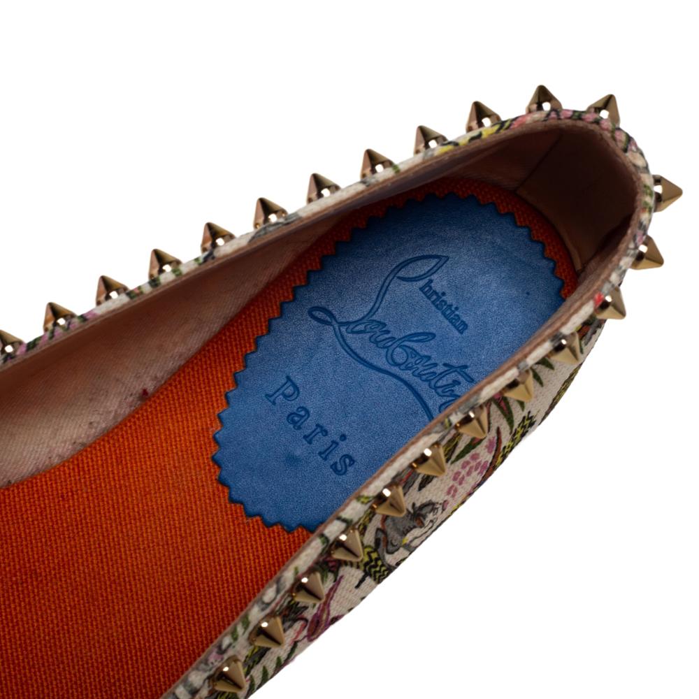 Christian Louboutin Marfil  Lienzo Ares Espadrilles Picos Flats Talla 37 2