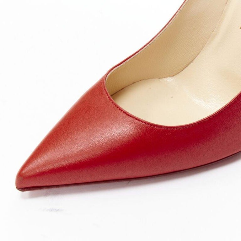 CHRISTIAN LOUBOUTIN Kate 100 rouge à lèvres cuir pointu Pigalle