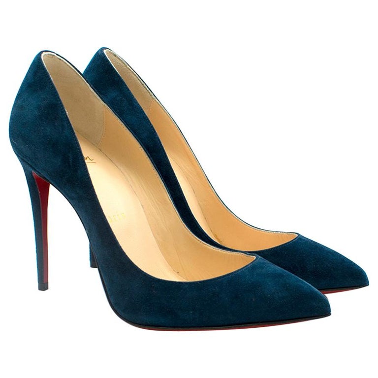 Christian Louboutin Kate 85 Blue Suede Pumps 36 UK3 at 1stDibs | blue suede  louboutin heels, christian louboutin blue suede pumps, christian louboutin  blue suede heels