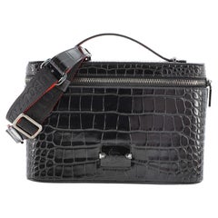 Christian Louboutin Kypipouch Crossbody Bag Crocodile Embossed Leather Small