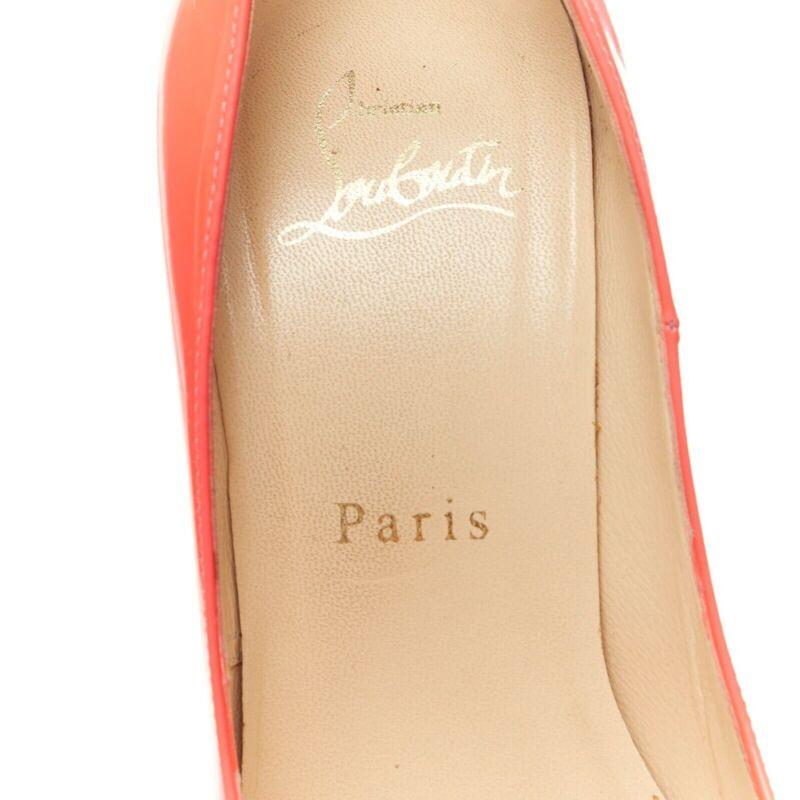 CHRISTIAN LOUBOUTIN Lady Peep 130 fuchsia hot pink platform high heel shoes EU36 For Sale 6