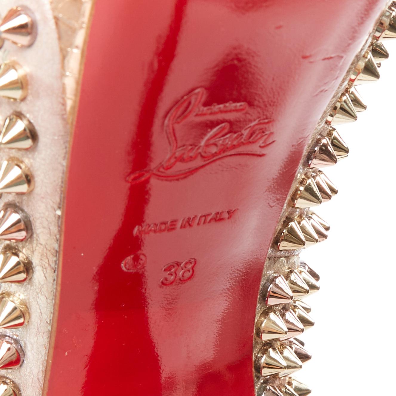 CHRISTIAN LOUBOUTIN Lady Peep 150 zapato peep toe de plataforma con tachuelas metálicas EU38 en venta 5