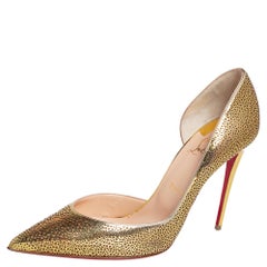 Christian Louboutin Laser Leather And Glitter Galupump D'Orsay Pumps Size 40.5
