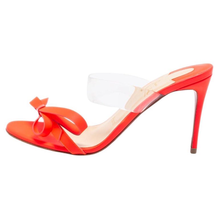 Christian Louboutin Leather and PVC Band Knot Just Nodo Slide Sandals