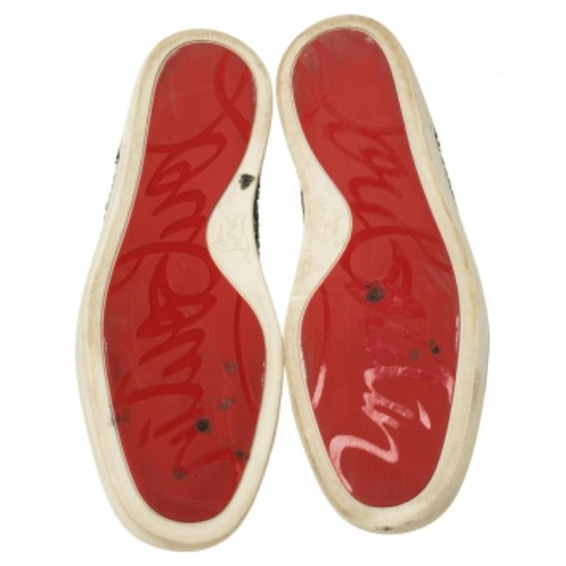 Christian Louboutin - Sneakers alte in pelle e pitone Rantus Orlato - Taglia 41 in vendita 1