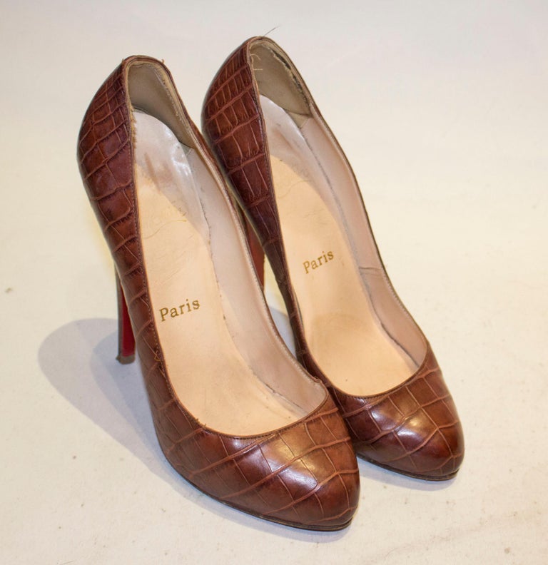 christian louboutin crocodile sneakers