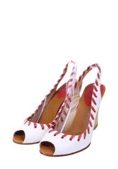 Christian Louboutin Leather Espadrille Wedges - EU 39