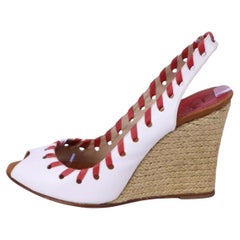 Christian Louboutin Leather Espadrille Wedges - EU 39