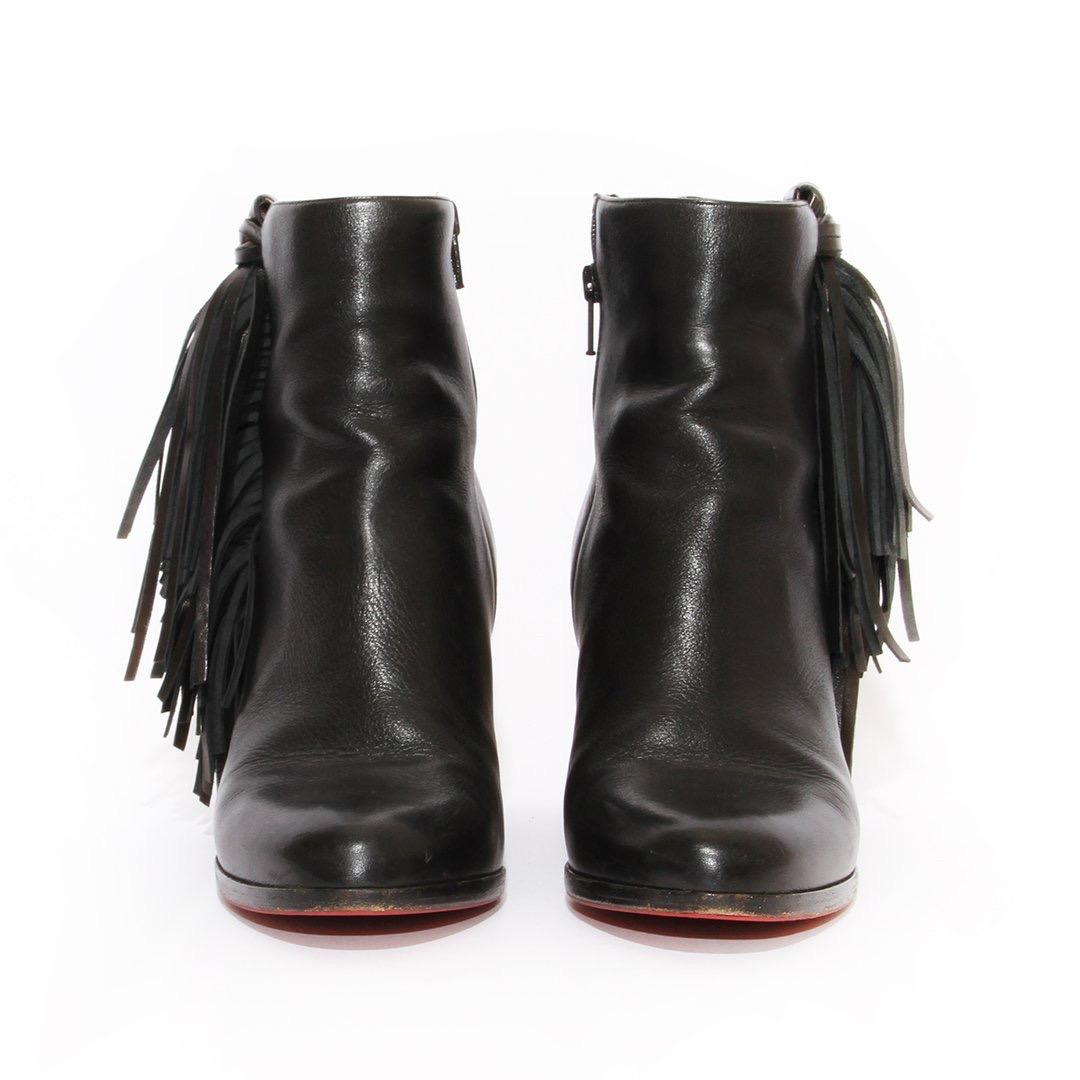 christian louboutin fringe boots