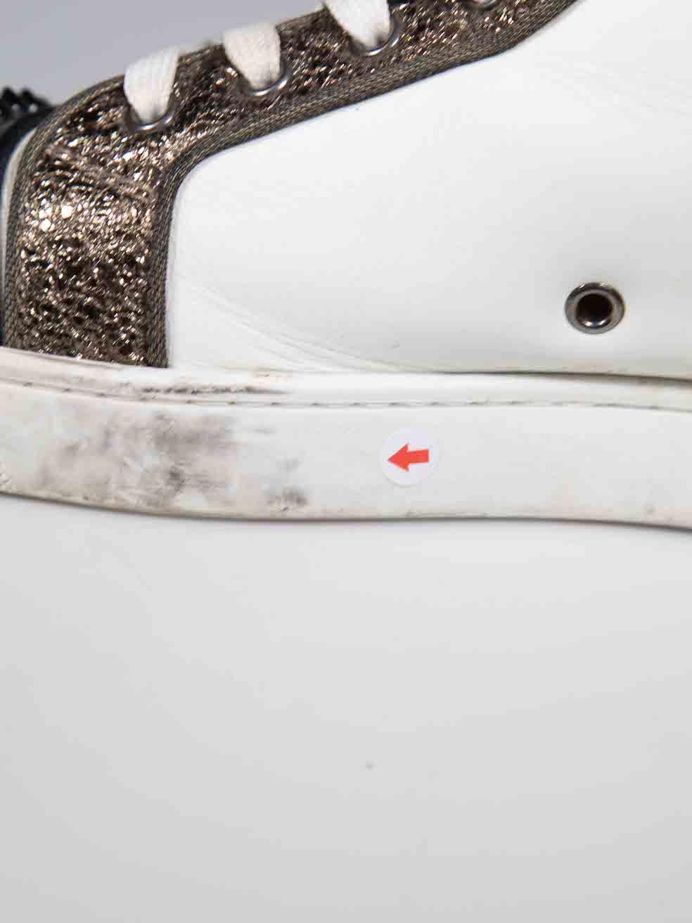 Christian Louboutin Leather High-Top Trainers Size IT 42 2