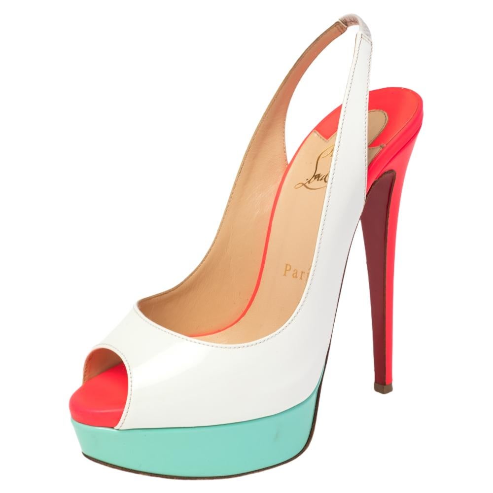 red bottom slingbacks