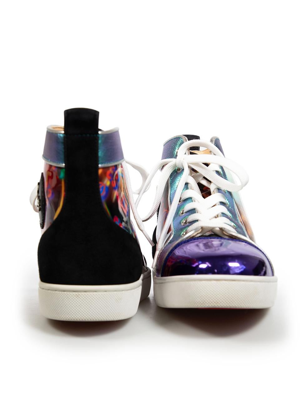 Beige Christian Louboutin Leather Louis Orlato Disco Trainers Size IT 40