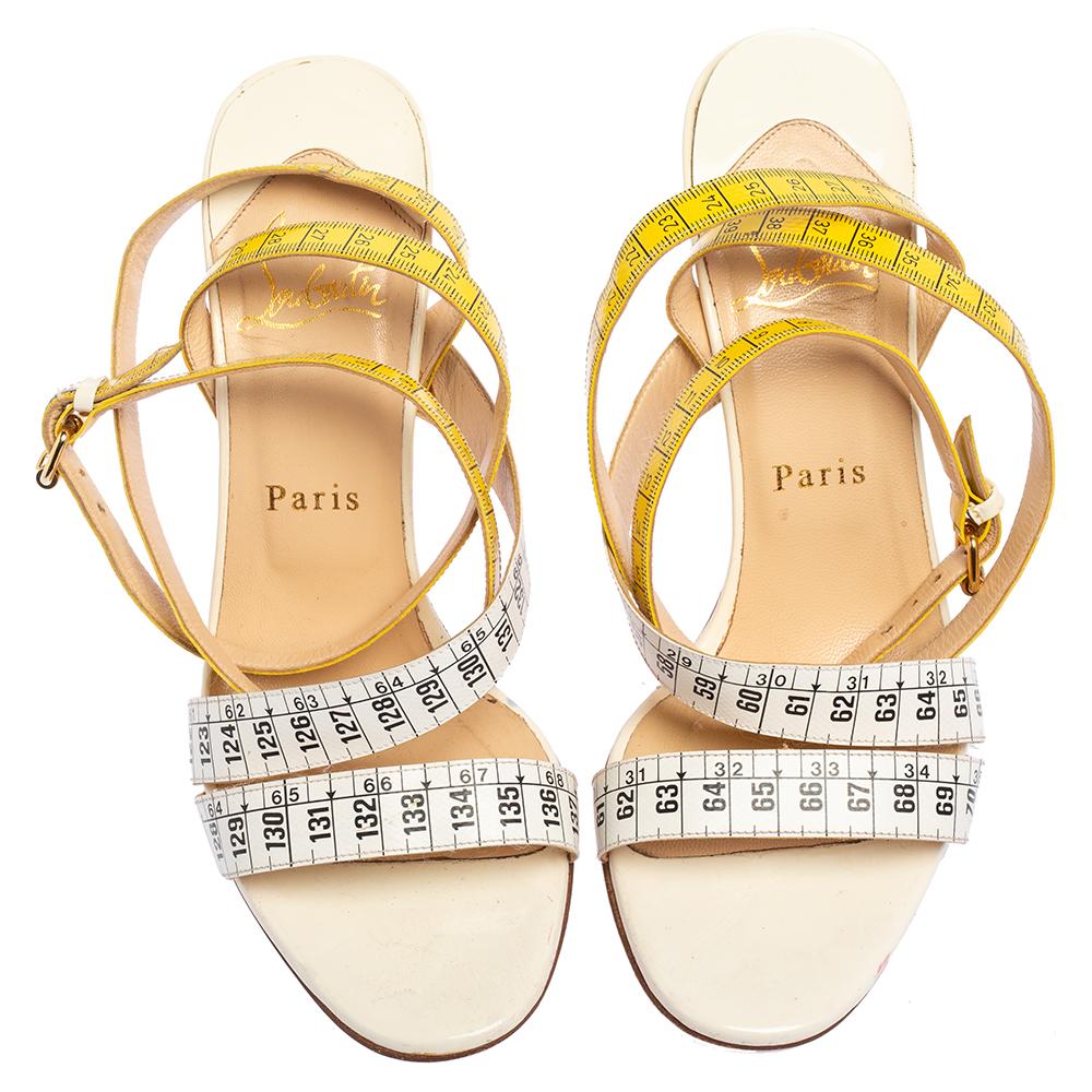 christian louboutin measuring tape shoe