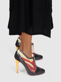 Christian Louboutin Leder & Pony Stil getäfelten Heels Größe IT 38