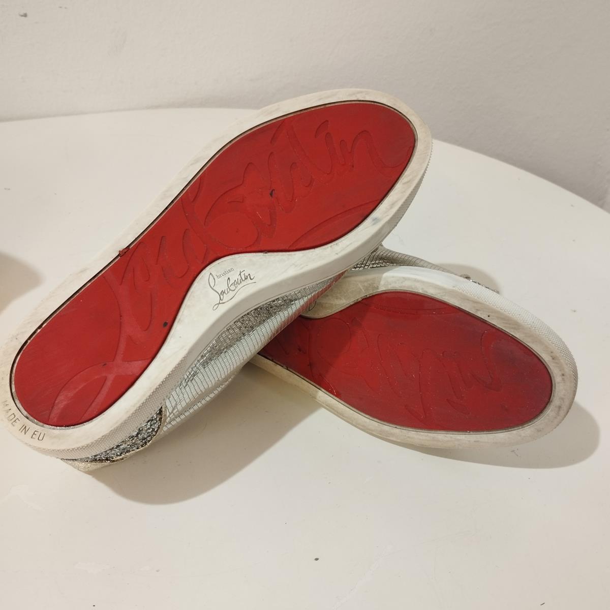 Christian Louboutin Leather Sneakers IT 37, 5 For Sale 3