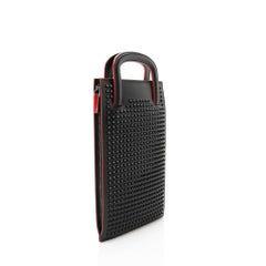 Christian Louboutin Leather Spiked Trictrac Portfolio Top Handle