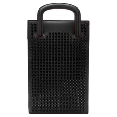 Christian Louboutin Leather Spiked Trictrac Portfolio Top Handle
