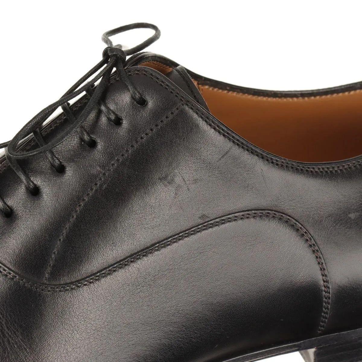 Christian Louboutin Leather Straight Tip Shoes Men's Black For Sale 9