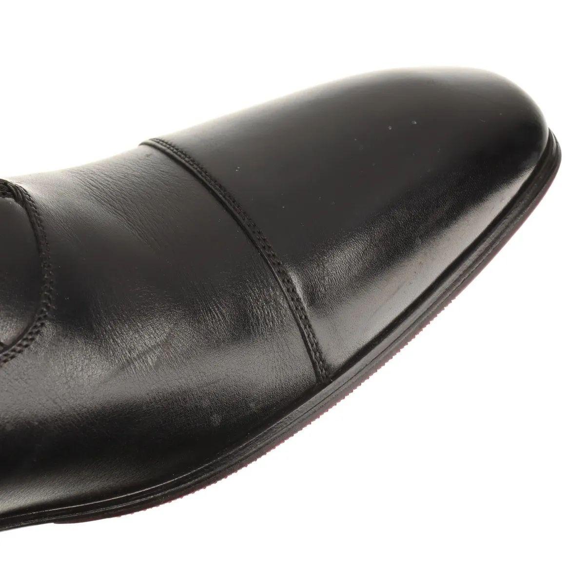 Christian Louboutin Leather Straight Tip Shoes Men's Black For Sale 12