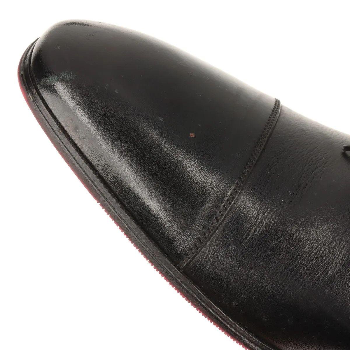 Christian Louboutin Leather Straight Tip Shoes Men's Black For Sale 14