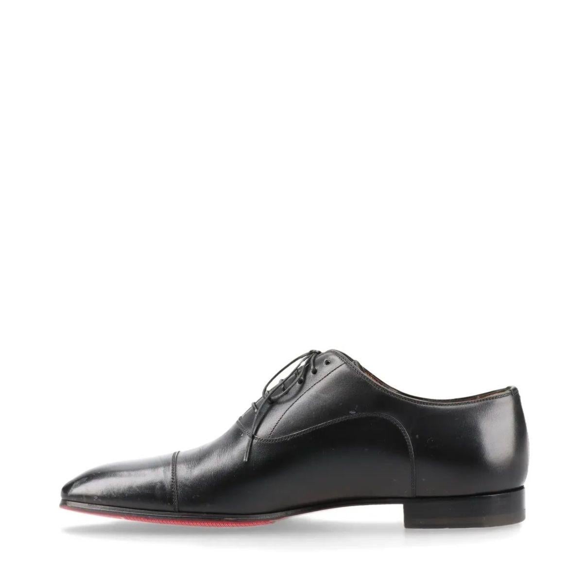 Christian Louboutin Leather Straight Tip Shoes Men's Black For Sale 2