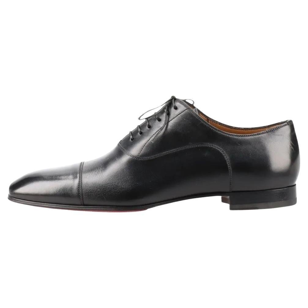 Christian Louboutin Leather Straight Tip Shoes Men's Black For Sale