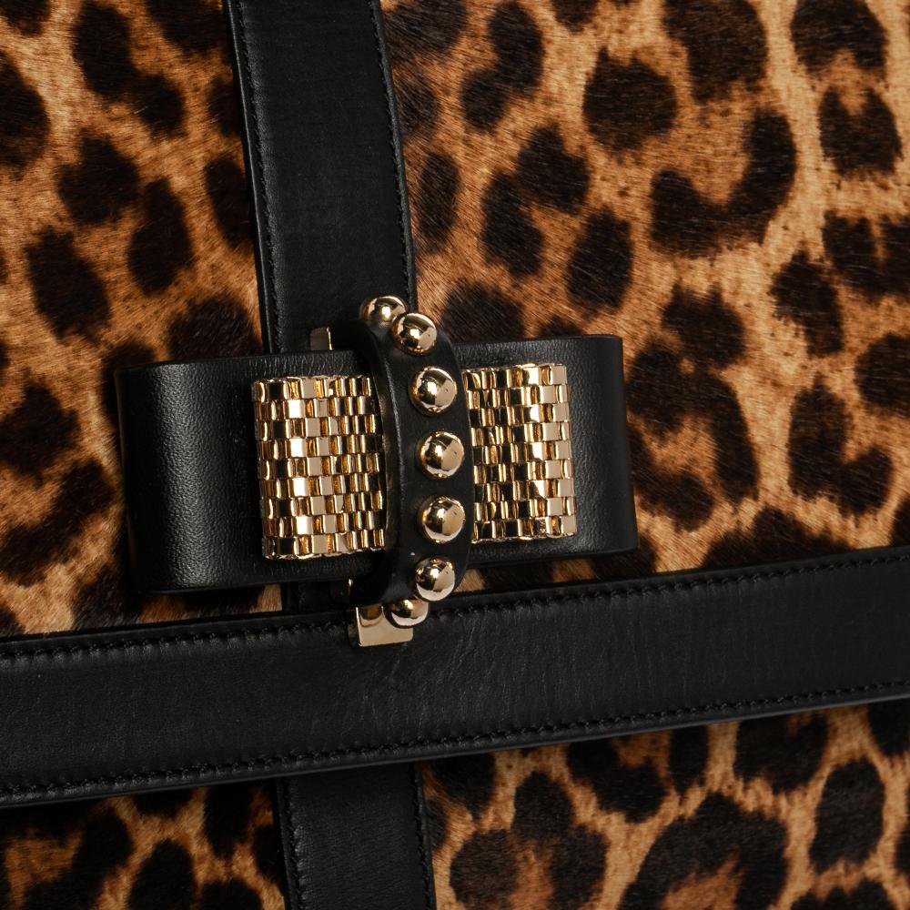 Christian Louboutin Leopard Calf hair and Leather Sweet Charity Shoulder Bag 2