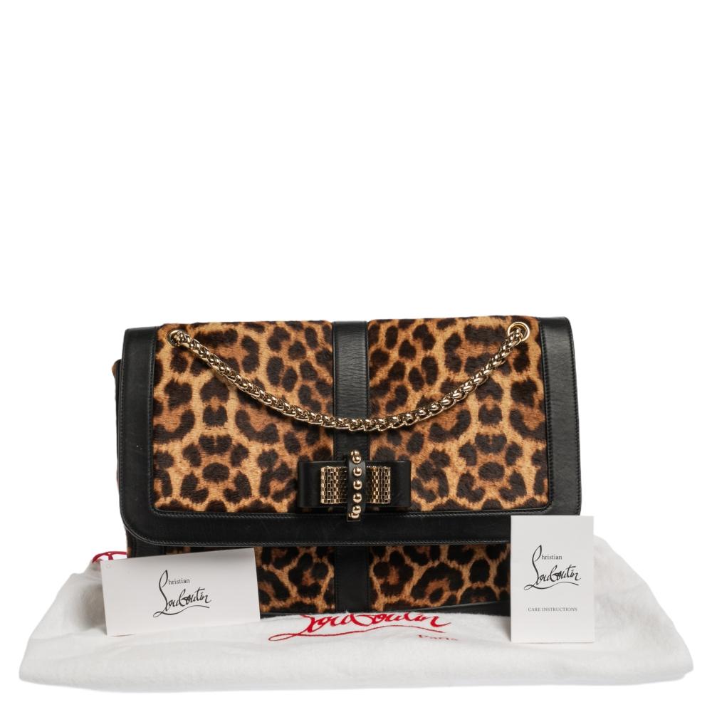 Christian Louboutin Leopard Calf hair and Leather Sweet Charity Shoulder Bag 3