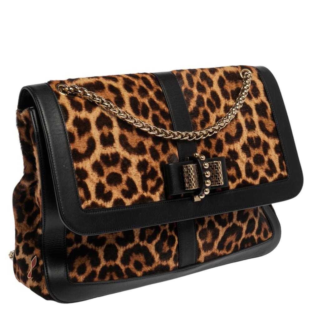Louboutin leopard tote hotsell