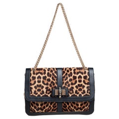 Christian Louboutin Leopard Calf hair and Leather Sweet Charity Shoulder Bag