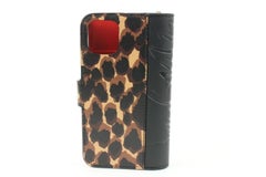Christian Louboutin Leopard Loubiflap iPhone 11 Crossbody Chain 1cl125s