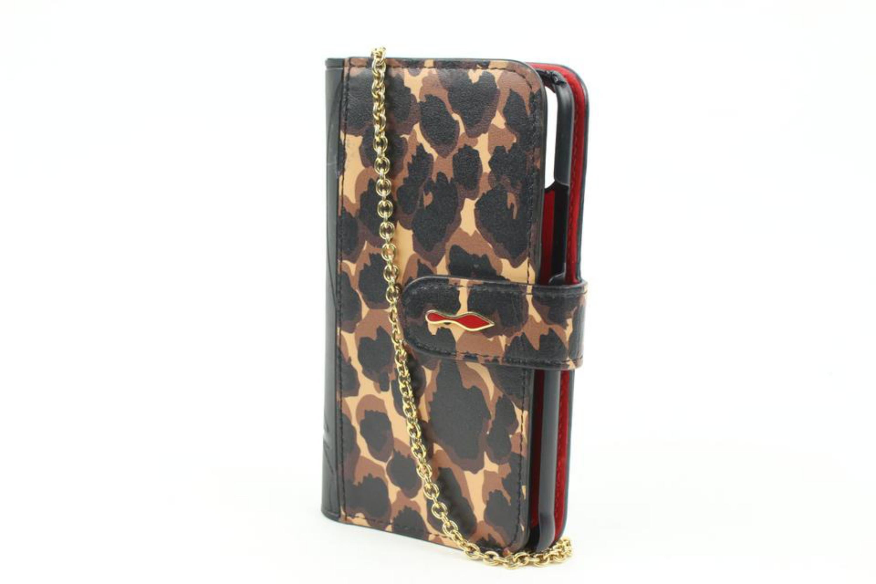 Christian Louboutin Leopard Loubiflap iPhone 11 Crossbody Chain 1cl125s 4