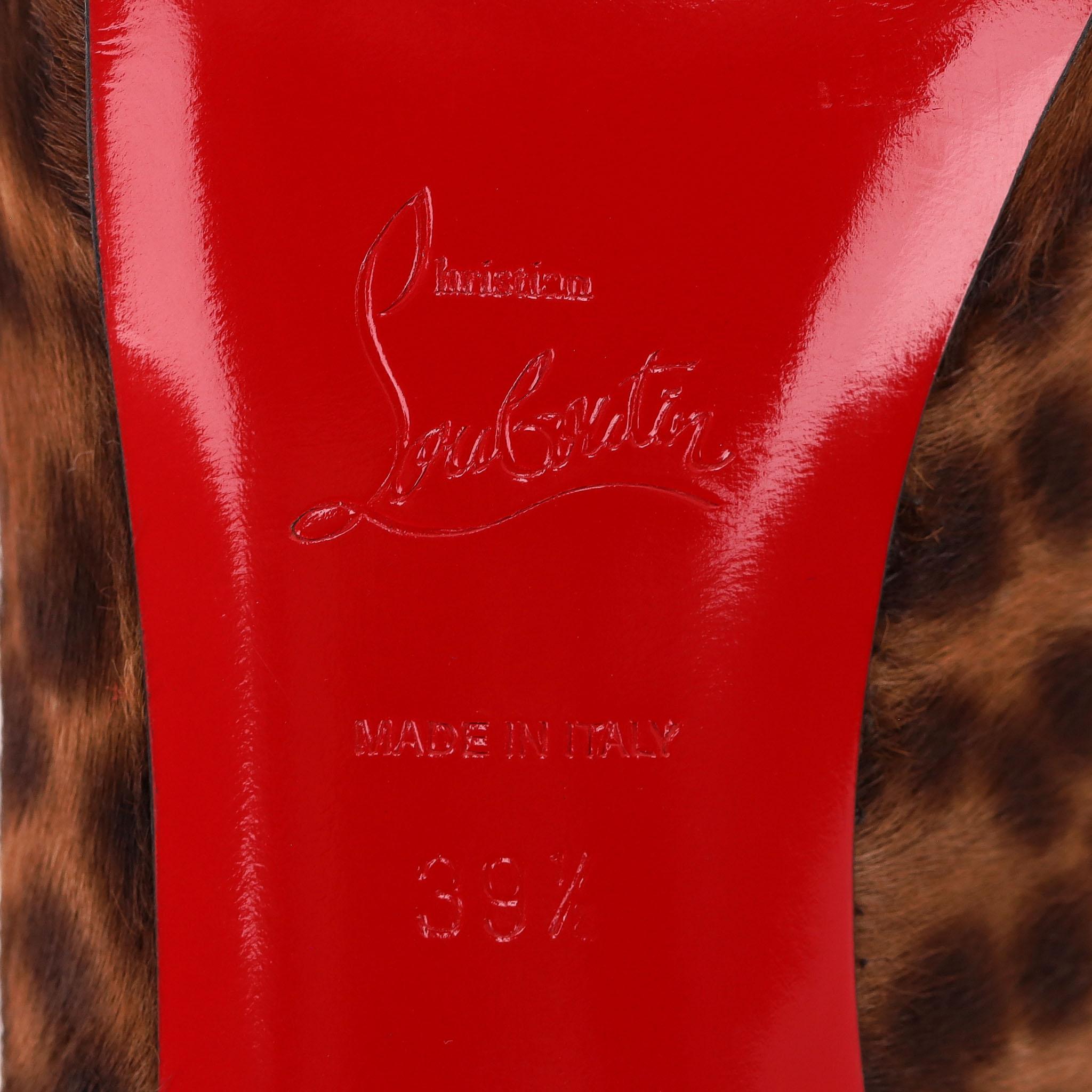 Christian Louboutin Leopard Print Pony Haar Bianca Pumps im Angebot 1