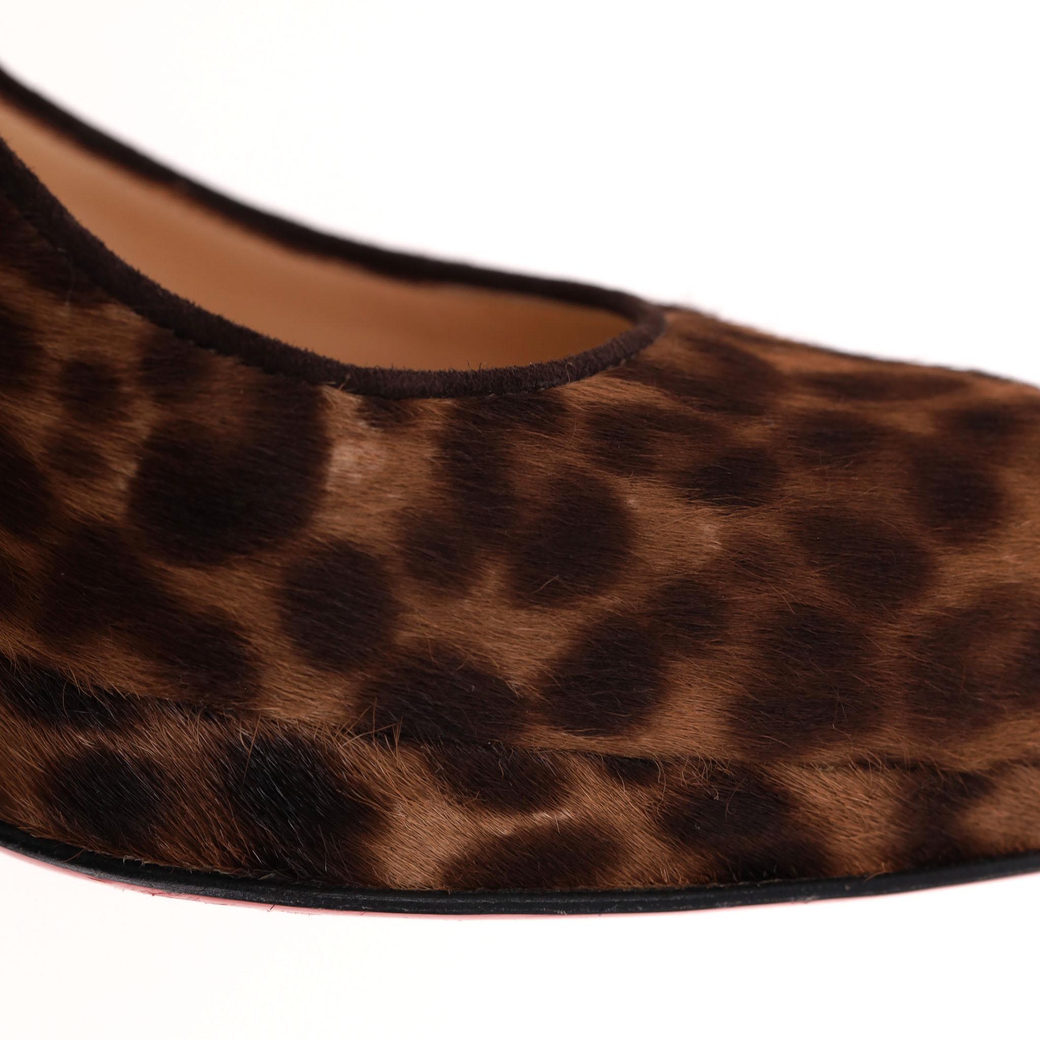Christian Louboutin Leopard Print Pony Haar Bianca Pumps im Angebot 4