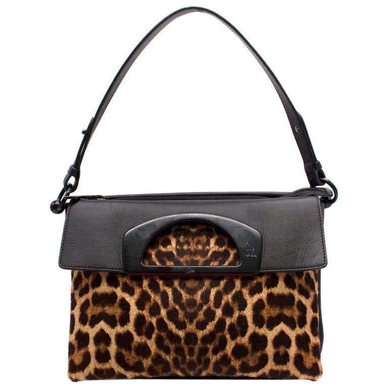 Christian Louboutin Leopard Print top Handle Shoulder Bag at 1stDibs ...