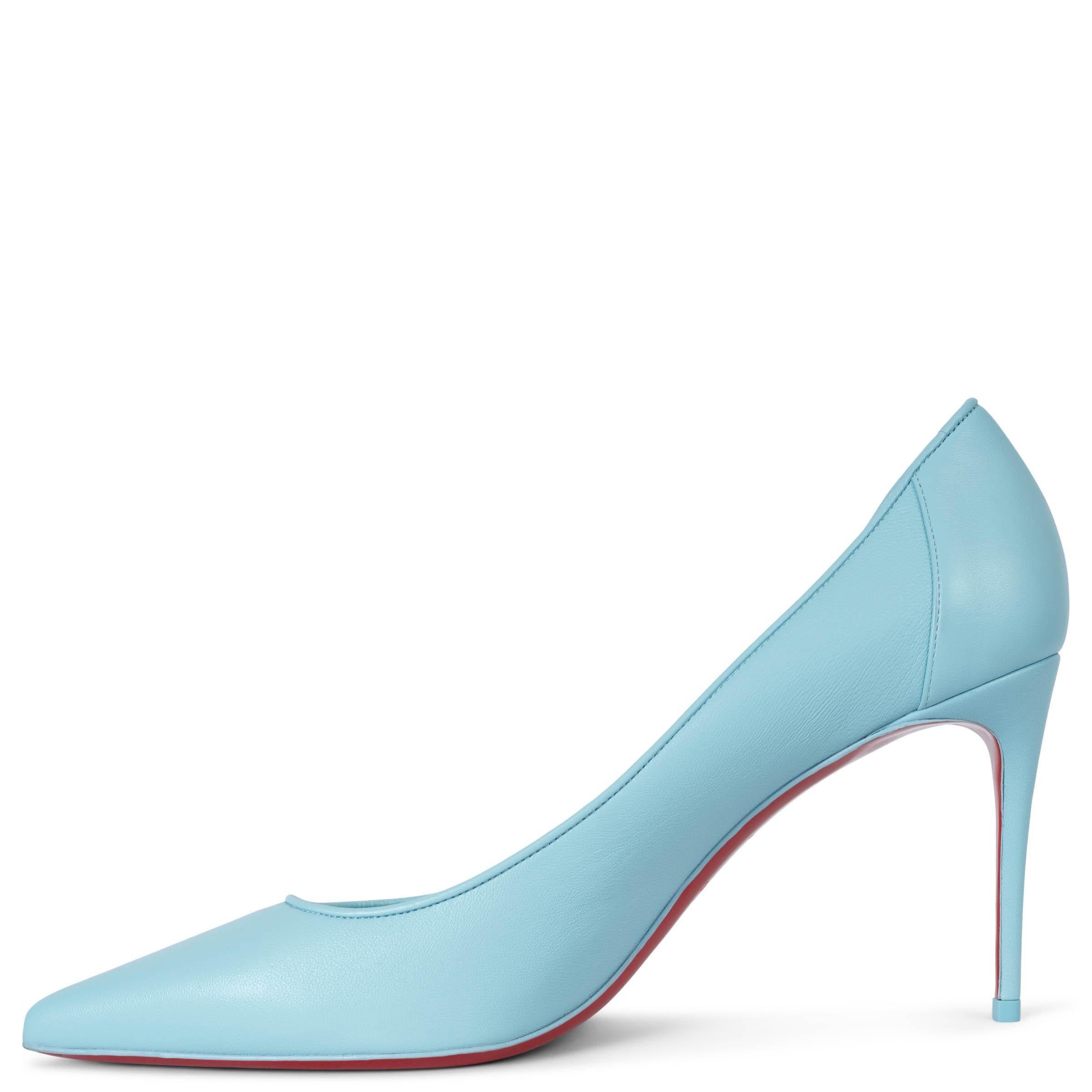 Bleu CHRISTIAN LOUBOUTIN escarpins sporty KATE 85 bleu clair 40 en vente