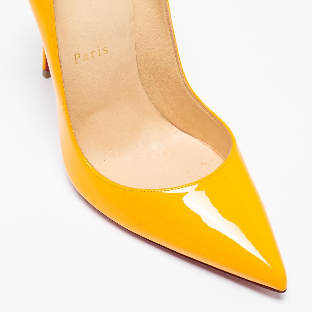 Christian Louboutin Light Orange Patent Leather So Kate Pumps Size 38.5 1