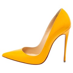 Christian Louboutin Light Orange Patent Leather So Kate Pumps Size 38.5