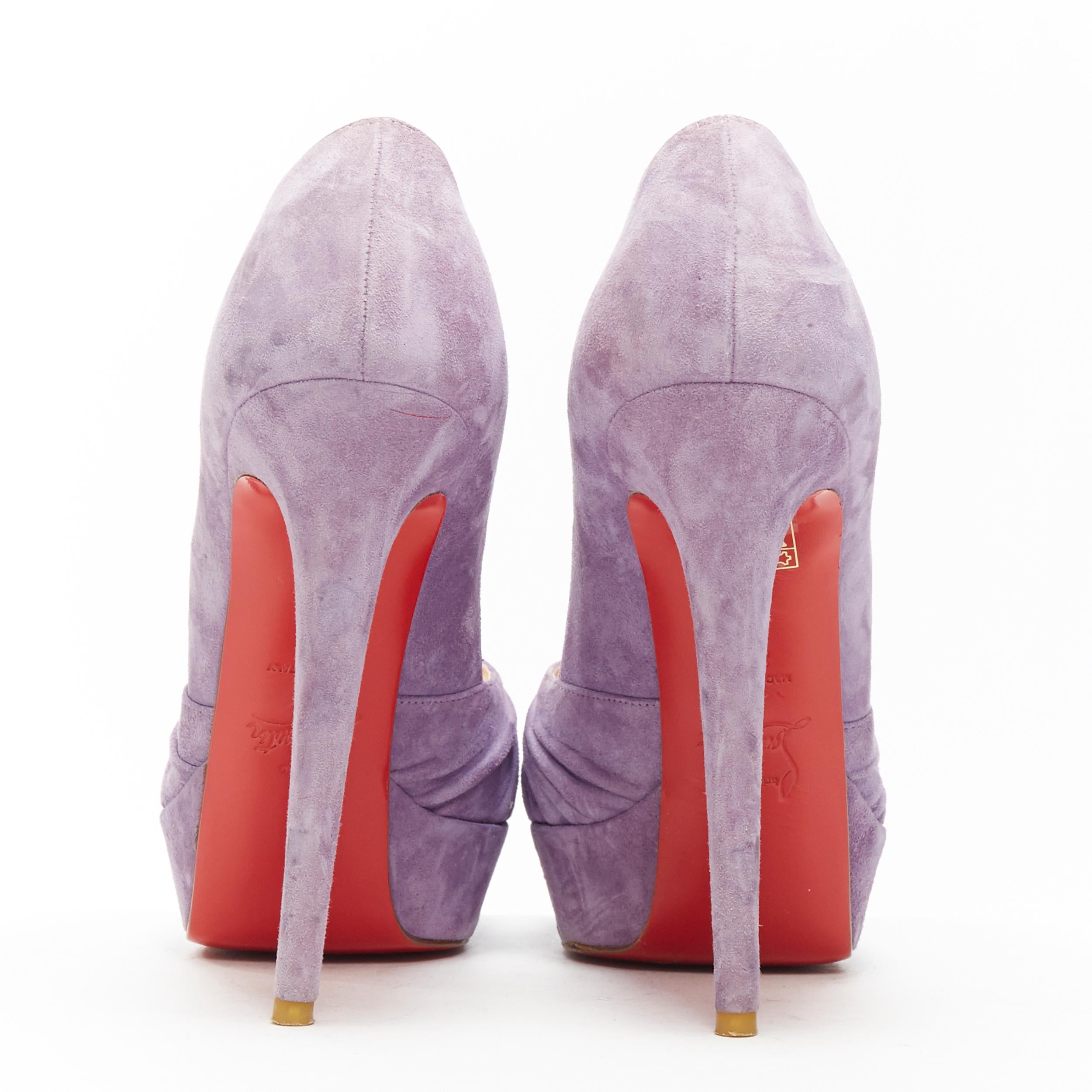 purple louboutin heels