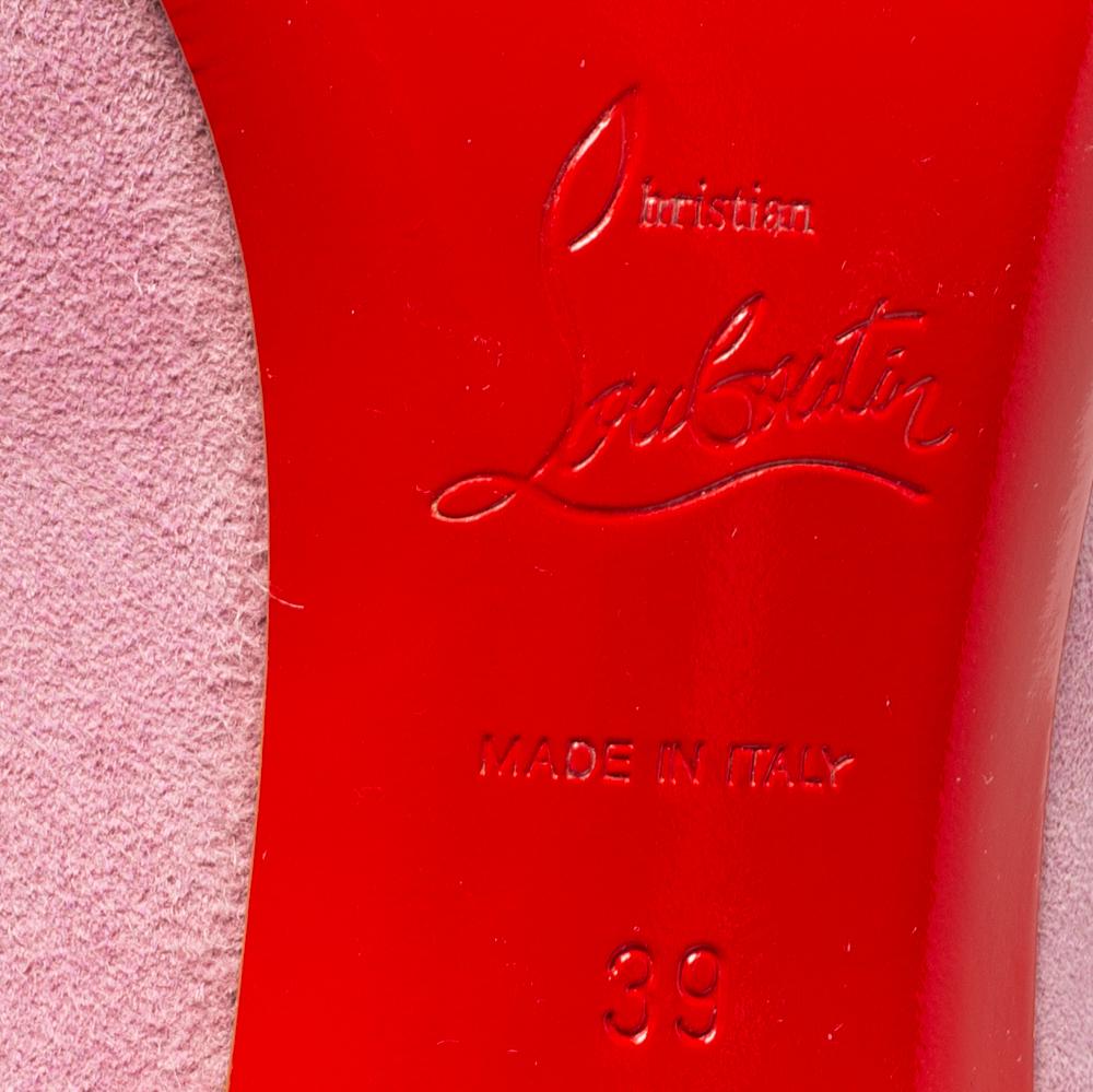Beige Christian Louboutin Lilac Suede Kate Pumps Size 39