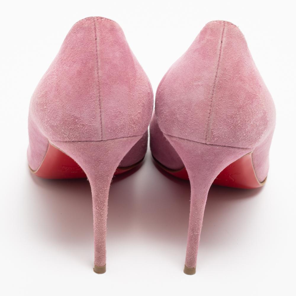 Christian Louboutin Lilac Suede Kate Pumps Size 39 In Good Condition In Dubai, Al Qouz 2