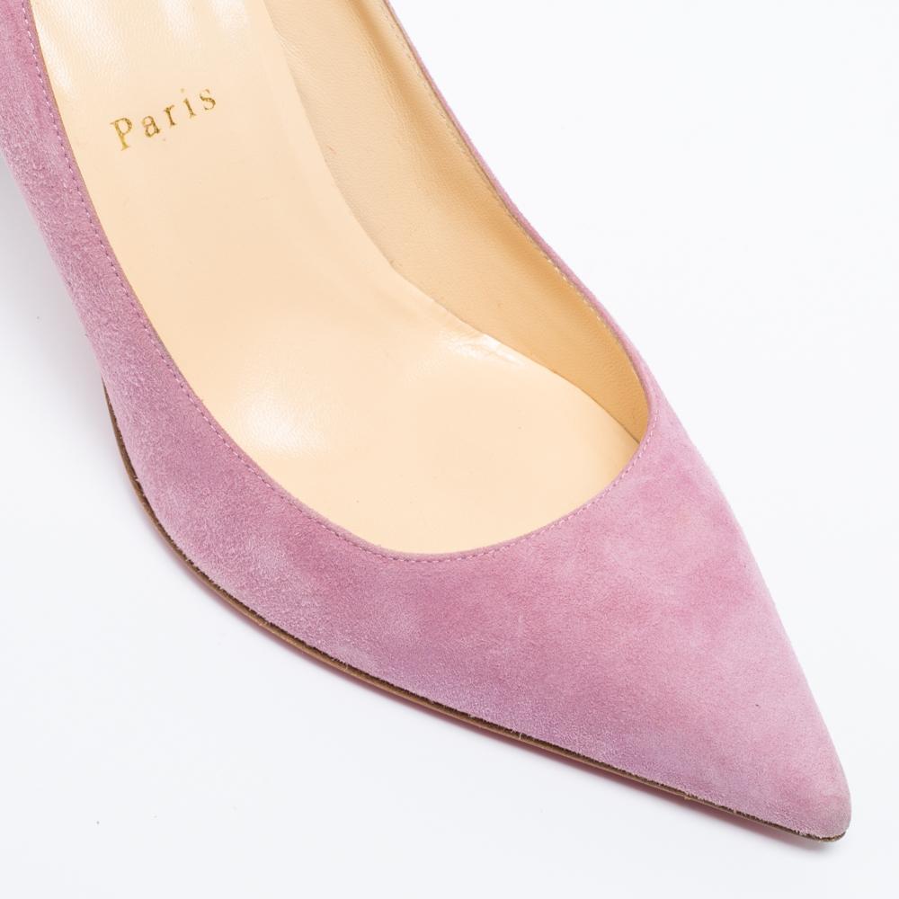 Women's Christian Louboutin Lilac Suede Kate Pumps Size 39