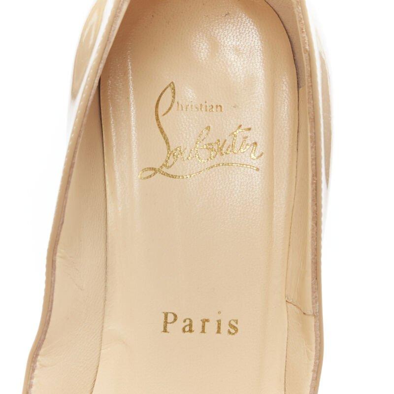 CHRISTIAN LOUBOUTIN Lilibelt 100 nackte Lackleder-Pump EU36 mit Diamanten-Schnalle 6
