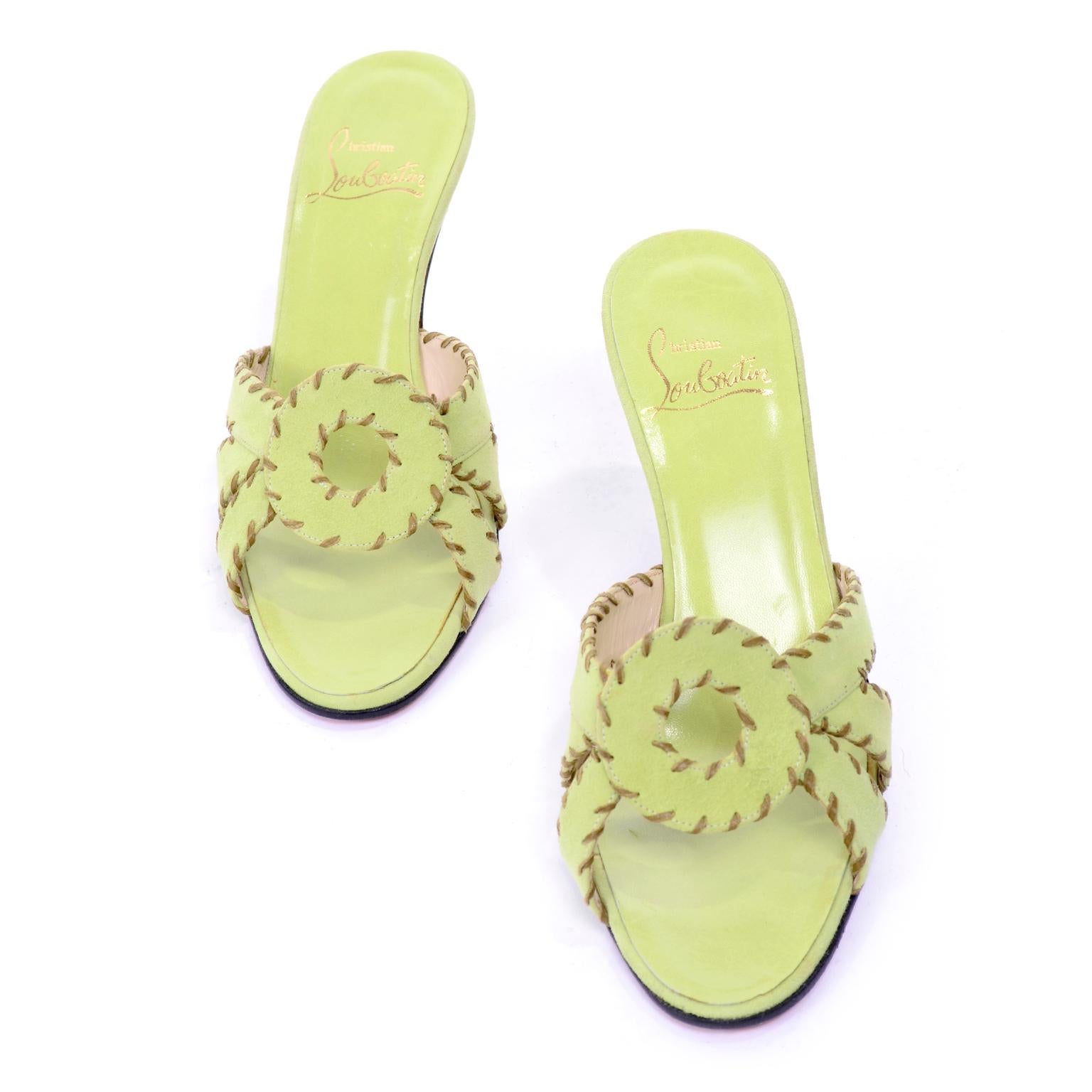lime green louboutin heels