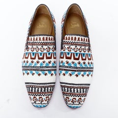 CHRISTIAN LOUBOUTIN Limited Edition Dandelion Greek Flat embroidered loafer EU43