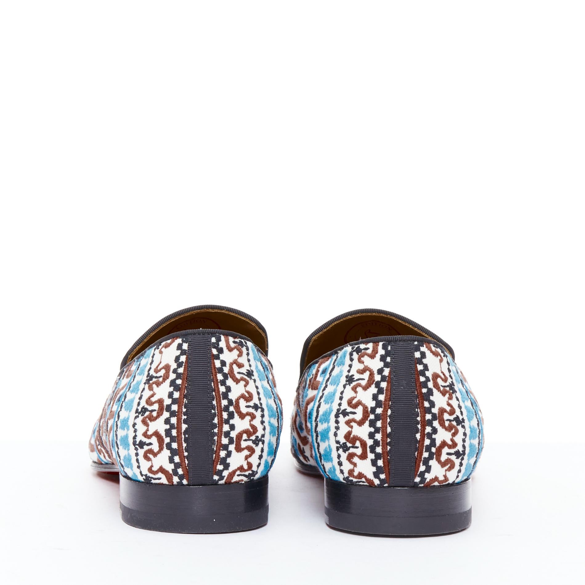 Men's CHRISTIAN LOUBOUTIN Limited Edition Dandelion Greek Flat embroidered loafer EU43 For Sale