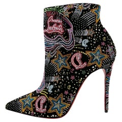Christian Louboutin Limited Edition Starlight Strass Crystal Boots, Size 37.5