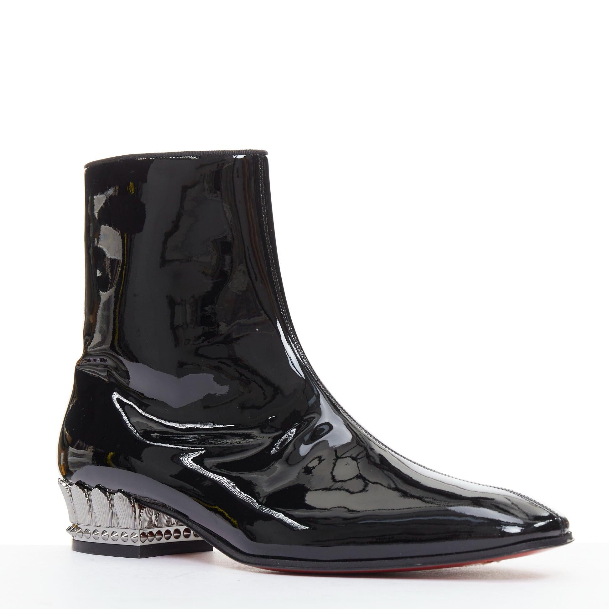 CHRISTIAN LOUBOUTIN Lipsiboot 35 botines con tacón egipcio metálico EU43 Negro en venta