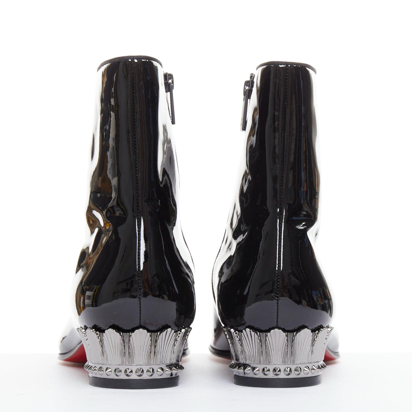 CHRISTIAN LOUBOUTIN Lipsiboot 35 botines con tacón egipcio metálico EU43 en venta 1