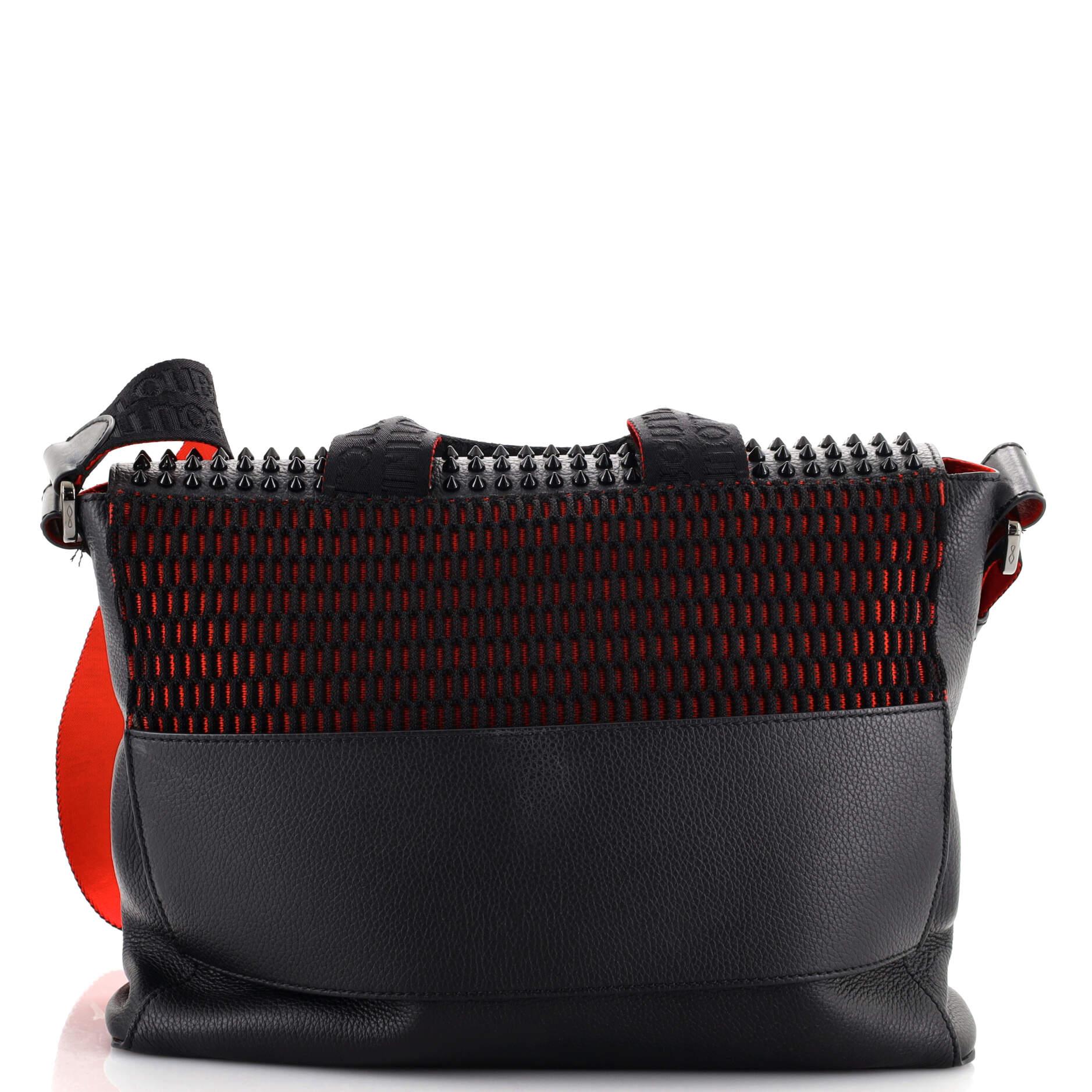 Christian Louboutin Loubiclic Messenger Bag Spiked Leather at